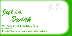 julia dudak business card